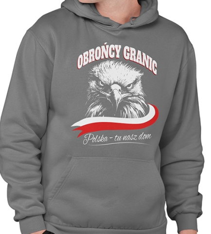 BLUZA Z KAPTUREM PATRIOTYCZNI POLSKA TU NASZ DOM